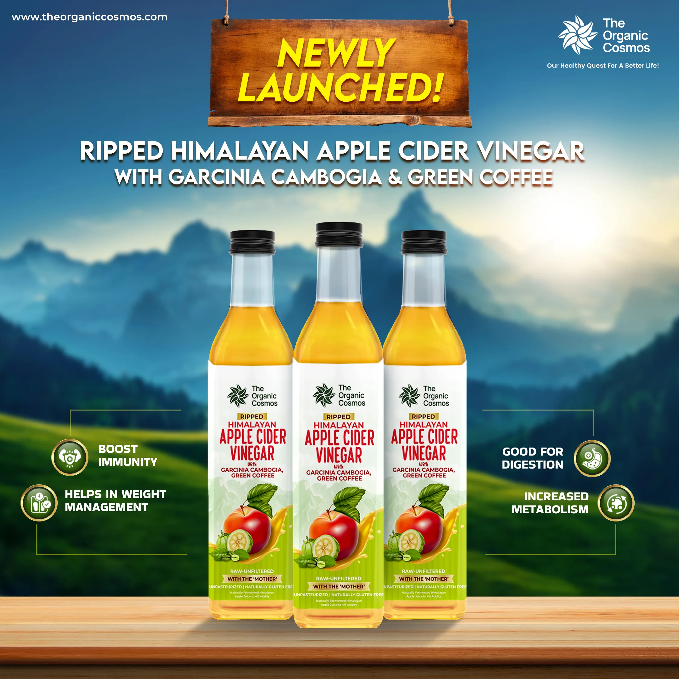 TOC HIMALAYAN APPLE CIDER VINEGAR RIPPED 500ML - Image 3