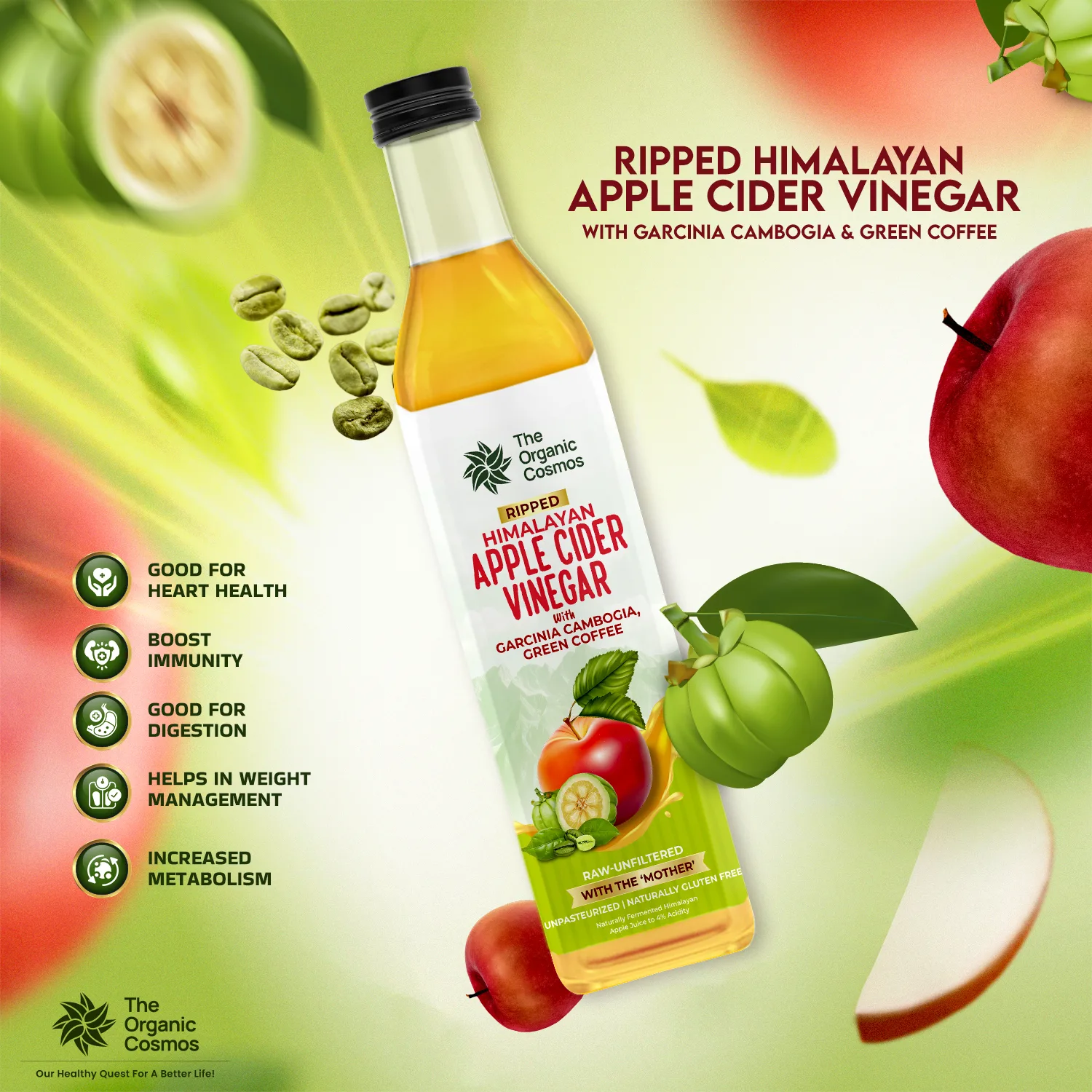 TOC HIMALAYAN APPLE CIDER VINEGAR RIPPED 500ML - Image 2