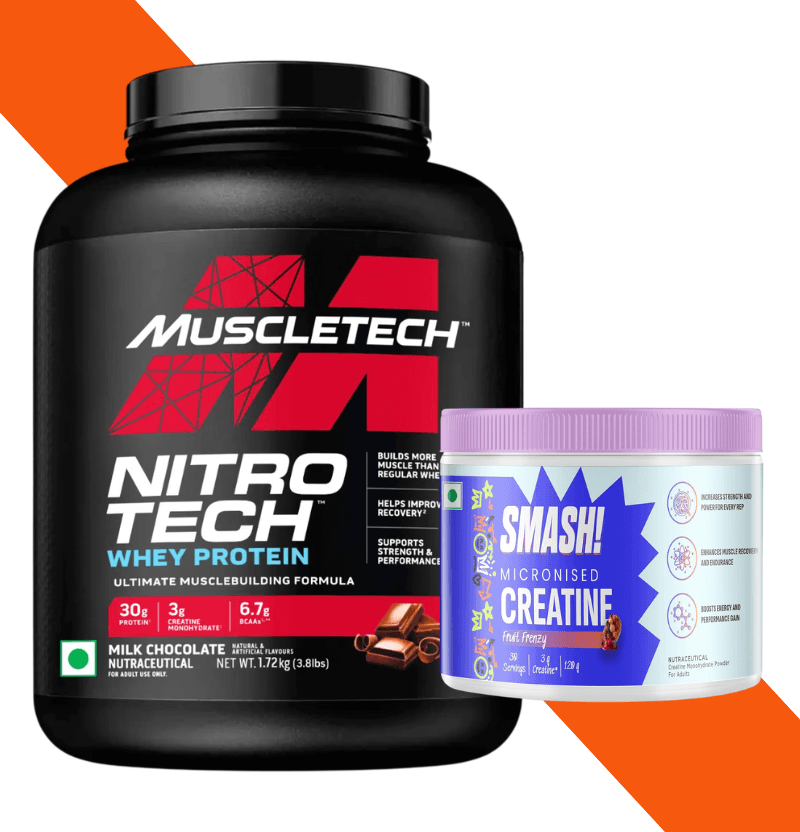 MUSCLETECH NITROTECH WHEY PROTEIN + SMASH CREATINE