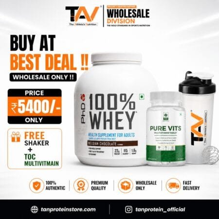 PHD 100% WHEY 2KG + TOC PURE VITS MULTIVITAMIN + SHAKER