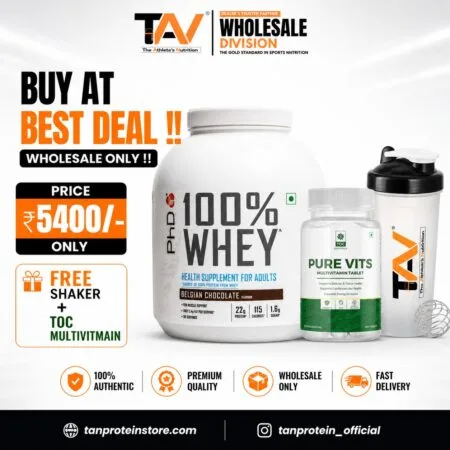 PHD 100% WHEY 2KG + TOC PURE VITS MULTIVITAMIN + SHAKER