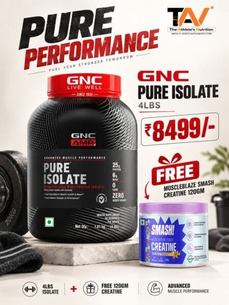 GNC PURE ISOLATE 4 LBS - FREE SMASH CREATINE